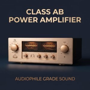 Stereo Power Amplifier P-1000 Class A/AB Auto Switch 12 Toshiba Transistors 350Wx2 Low Distortion for Hi-Fi Speakers