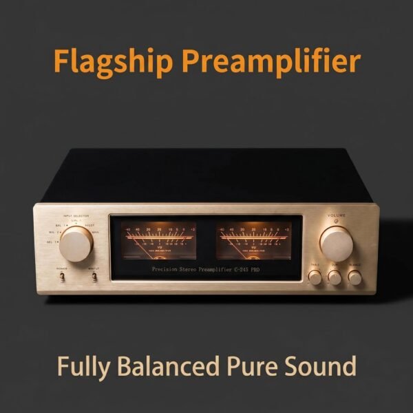 MUSMYS C-2860 Plus Stereo Preamplifier 0.002% Ultra Low Distortion 118dB SNR 2V/7.5V Output for All Power Amplifiers