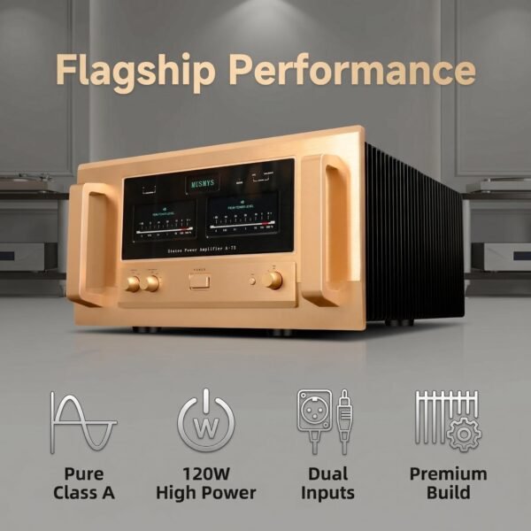 图标卖点图_核心发烧性能 A75 Pure Class A Stereo Power Amplifier – 120W Hi-Fi Audio