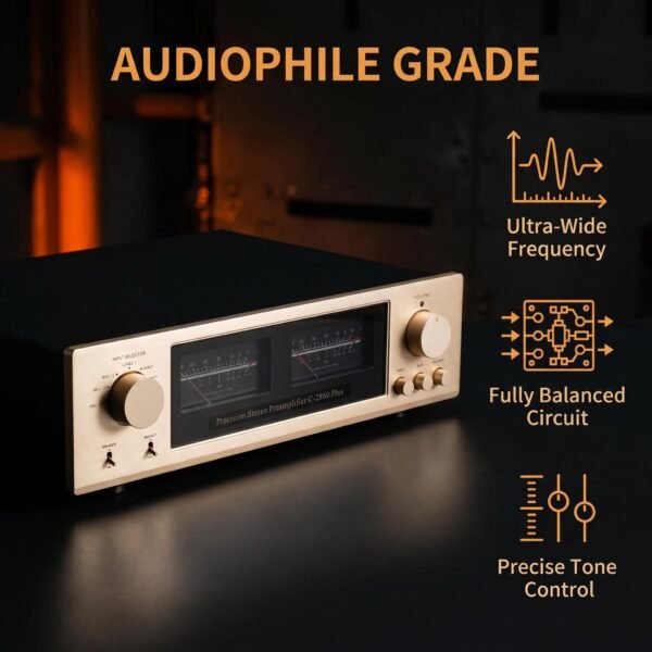 图标卖点图_核心性能速览 C-2860 Plus Stereo Preamplifier – Ultra-Low Distortion Hi-Fi
