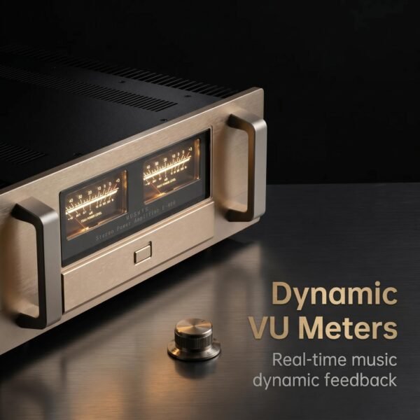 场景卖点图_复古动态表头 E-406 Stereo Power Amplifier – 180W Class AB Hi-Fi Audio Amp