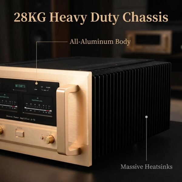 材质图_重型机身质感 A75 Pure Class A Stereo Power Amplifier – 120W Hi-Fi Audio