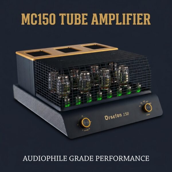 01_主图_品牌主视觉 Replica McIntosh MC150 high-fidelity vacuum tube amplifier, 150W x 2 stereo power amplifier, equipped with 8 KT88 vacuum tubes, high-end audiophile-grade home audio amplifier.