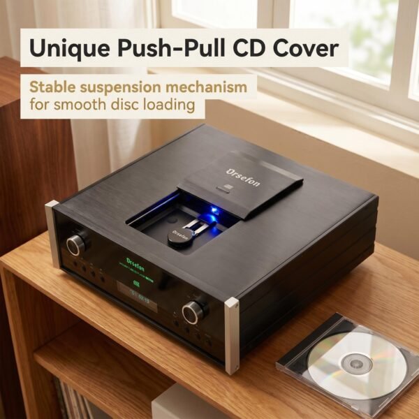 03_场景卖点图_独特推拉舱盖 MC708 Vacuum Tube CD Player – Balanced Dual PCM1794 Hi-Fi
