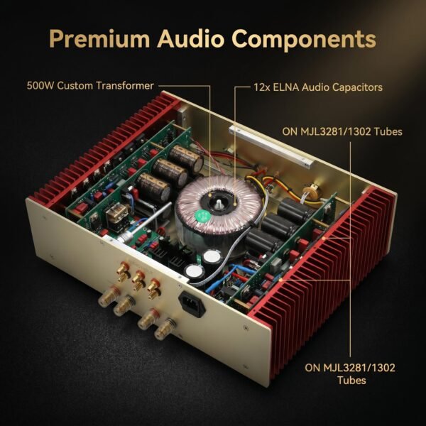 D5Pro Integrated Stereo Amplifier – 120W×2 Hi-Fi Audio Amp