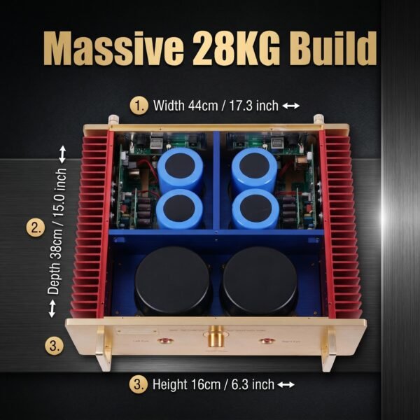 NHB-108 Dual Mono Stereo Power Amplifier – 150W Hi-Fi Amp