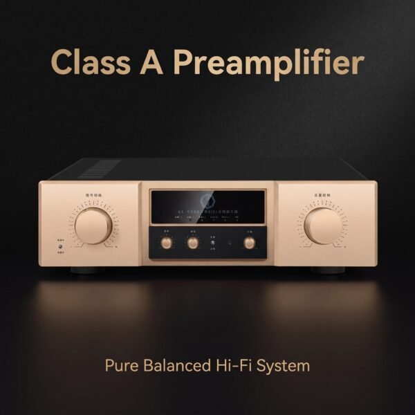 MK9200 High-End Hifi Preamplifier, Fully Balanced Pure Class A Stereo Preamp with Separate Balanced & Single-Ended System, All-Aluminum Remote Control for Home Audiophile Sound System