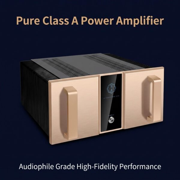 MK9600 Pure Class A Power Amplifier, HiFi Audiophile Grade Fully Balanced 1000W+1000W High Fidelity Stereo Post-stage Amplifier for Home Audio Speaker System