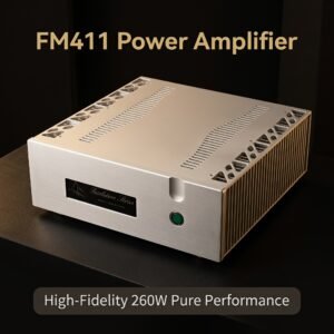 BRZHIFI FM411 Class AB High Fidelity Power Amplifier, Reference Swiss FM Circuit, 2x260W 4Ω Full Balanced Pure Post Stage Amp for Home Stereo Audio System