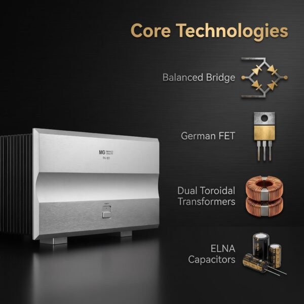 PA-101 Class A Monoblock Power Amplifier – 125W Hi-Fi Amp