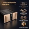 MK9600 Pure Class A Power Amplifier, HiFi Audiophile Grade Fully Balanced 1000W+1000W High Fidelity Stereo Post-stage Amplifier for Home Audio Speaker System