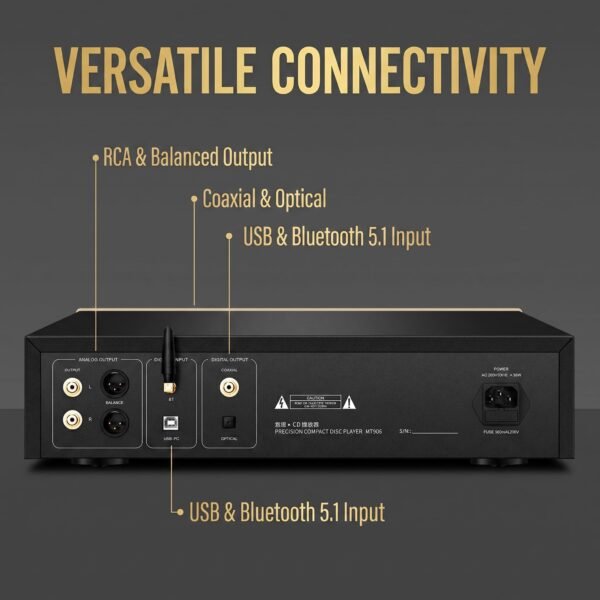 MT906 Hi-Fi Tube CD Player – Reference Balanced Stereo Audio