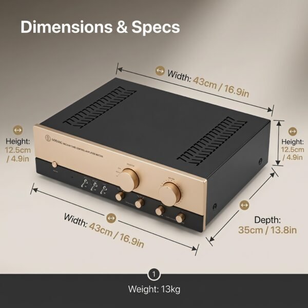 06_尺寸图_物理规格 MK7200 Stereo Tube Preamplifier | Reference Balanced ECC82 Amp