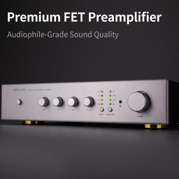 BERLASSE MT-12 Audiophile FET Preamplifier with Dual DAC & Bluetooth 5.4
