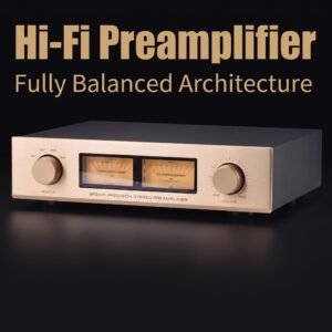 BRZHIFI C-245 Balanced Stereo Preamplifier – Dual VU Meters