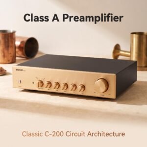 BRZHIFI Class A Hi-Fi Preamplifier - Accuphase C-200 Circuit, 5-Band Precision Tone Control & IR Remote