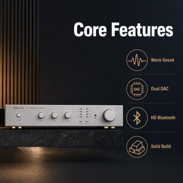 BERLASSE MT-10 FET Preamp - Dual 1794 DAC & Bluetooth Preamplifier