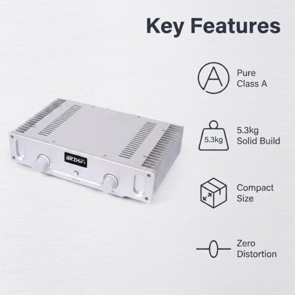 BRZHIFI A1S Pure Class A Amplifier - 20W Hi-Fi Audio Power Amp