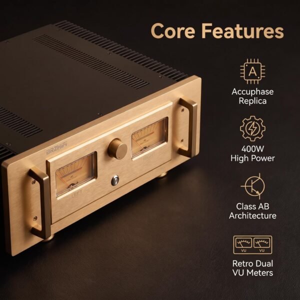 BRZHIFI A60 Stereo Power Amplifier - Accuphase Circuit 400W Class AB