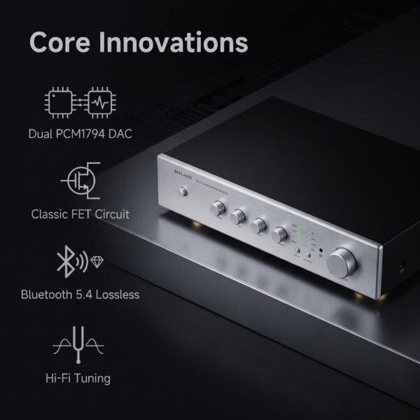 BERLASSE MT-12 Audiophile FET Preamplifier with Dual DAC & Bluetooth 5.4