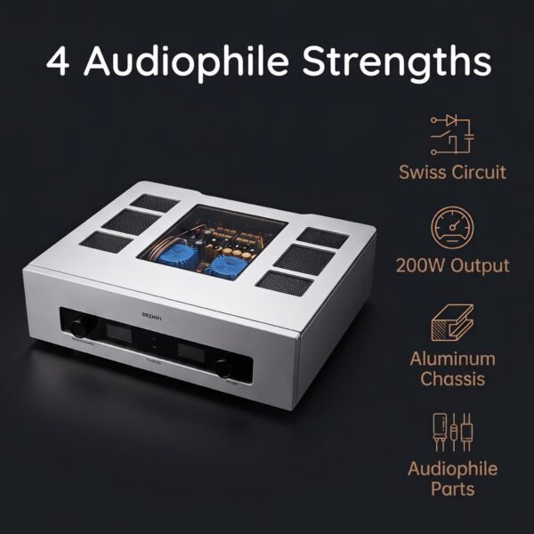 BRZHIFI TELOS-590 Class AB Integrated Amplifier – 200W Hi-Fi