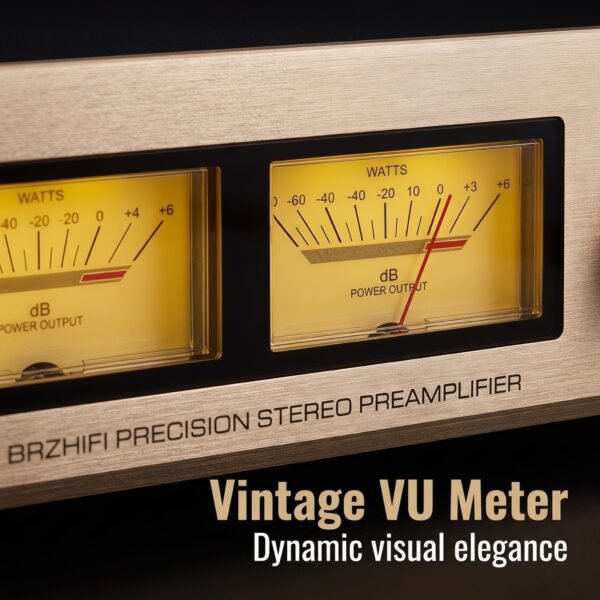 BRZHIFI C-245 Balanced Stereo Preamplifier – Dual VU Meters