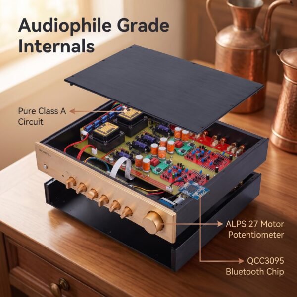 BRZHIFI Class A Hi-Fi Preamplifier - Accuphase C-200 Circuit, 5-Band Precision Tone Control & IR Remote