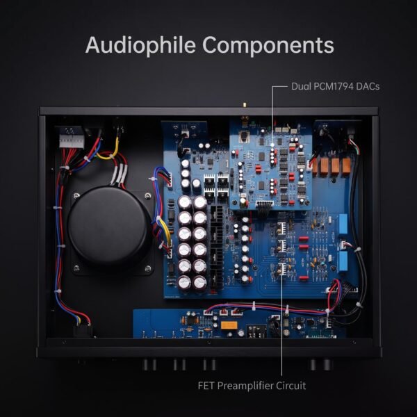 BERLASSE MT-12 Audiophile FET Preamplifier with Dual DAC & Bluetooth 5.4