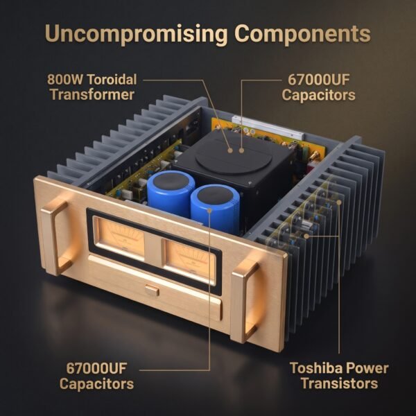 BRZHIFI A75SE Class A Power Amplifier – Dual VU Meters 120W