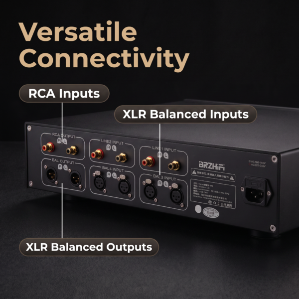 BRZHIFI C-245 Balanced Stereo Preamplifier – Dual VU Meters