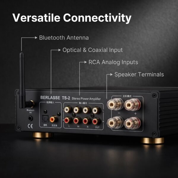 BERLASSE TS-2 Integrated Stereo Amplifier with Bluetooth 5.0 / 200W*2