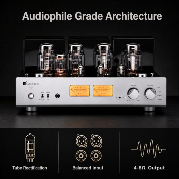 Muzishare X7 Tube Integrated Amplifier | KT88 Push-Pull & Tube Rectified