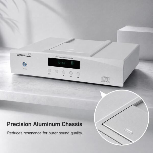 BRZHIFI CD100 Top-Loading Hi-Fi CD Player, Balanced Audio Output, Audiophile Digital Audio Source
