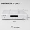 BRZHIFI CD100 Top-Loading Hi-Fi CD Player, Balanced Audio Output, Audiophile Digital Audio Source